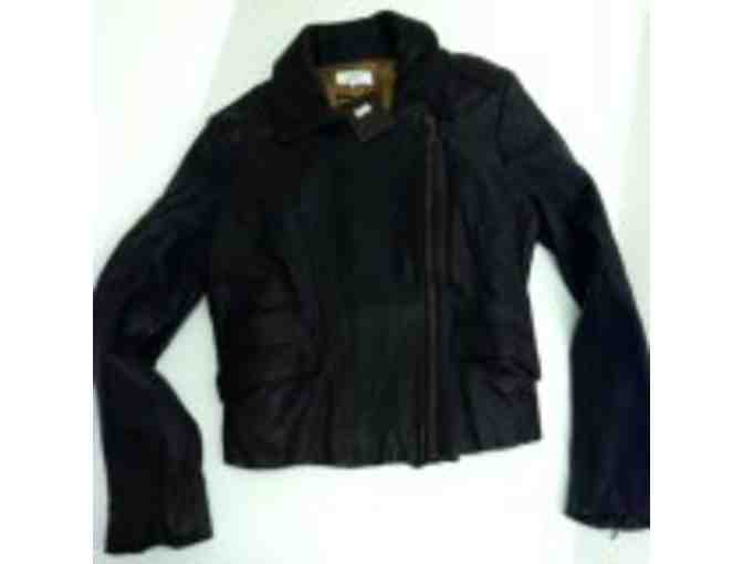 Women's Brown Leather Coat by Loft size 8