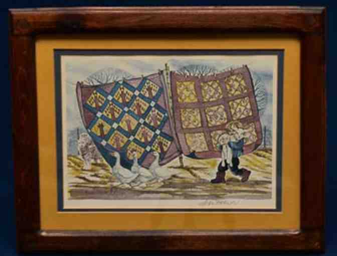 Art: Jean Berlyn original with quilts