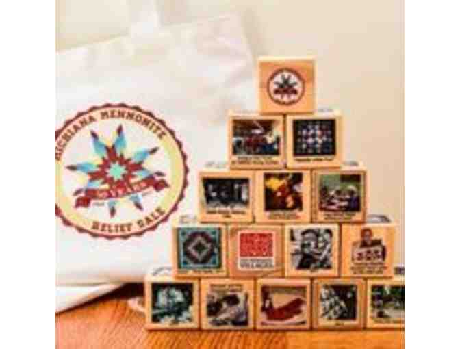 Relief Sale Memorabilia: small photo blocks, set of 16