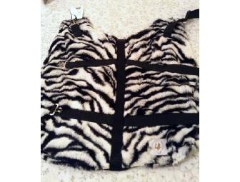 Custom Made Zebra Fur Coat for Medium Sized Dog