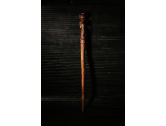 Carved wooden cane from Zambia
