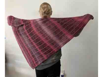hand-knit botanical wrap