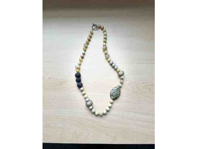 Handmade Glass & Stone Beaded Necklace