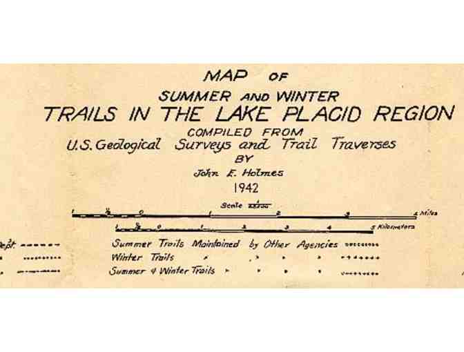 Map of the Summer and Winter Trails in the Lake Placid Region