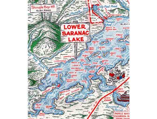 Kelsey Nature Trail Guide by Dr. Orra A. Phelps/1967 and The Saranac Lakes Map/1964