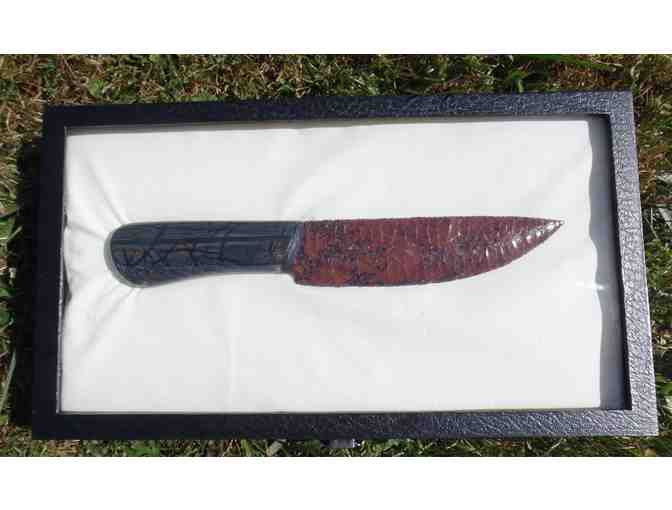 Obsidian Knife With Picasso Marble Handle