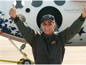 Autographed $2 bill that has flown above the earth's atmosphere in SpaceShipOne