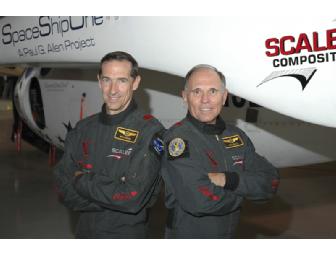 Autographed $2 bill that has flown above the earth's atmosphere in SpaceShipOne