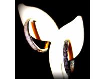 1 AWESOME GIFT!!!REVERSIBLE BLACK and/OR WHITE DIAMOND HOOP EARRINGS!
