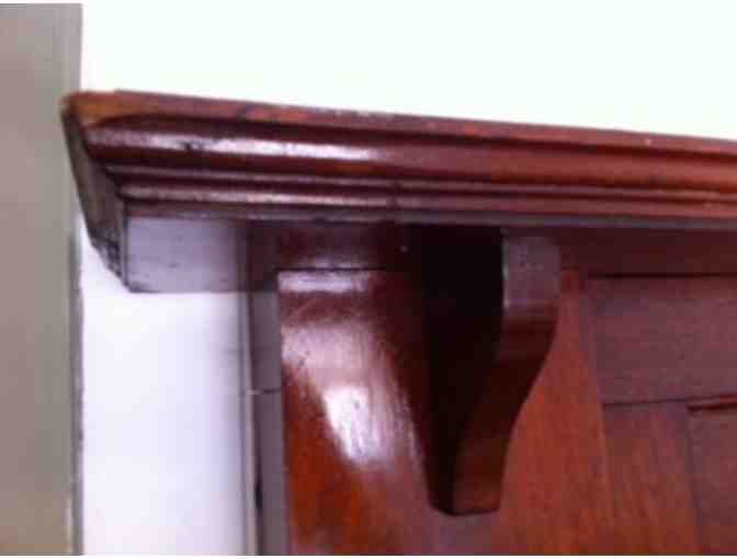 Antique English Mahogany Mantle with Mirror