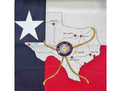 Texas State Map Bandana Flag
