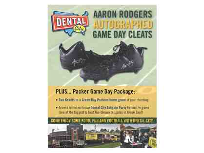 Autographed Aaron Rodgers Game Day Cleats + Green Bay Packers Game Package