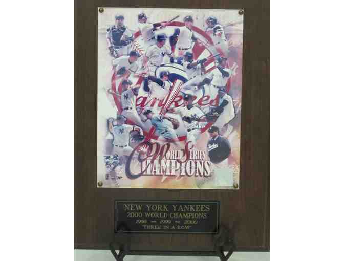 Three in a Row: Yankees World Series Plaque