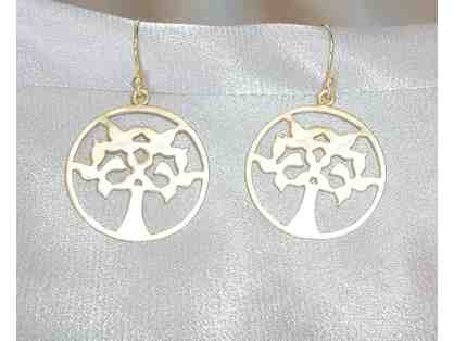 Gold colored Tree of Life Earrings