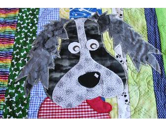 Handmade Lap Quilt with Dog Applique