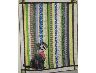 Handmade Lap Quilt with Dog Applique