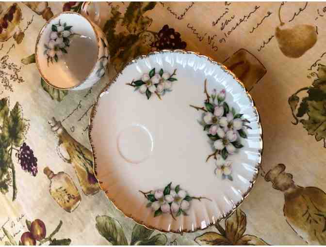 Hostess Set - Dogwood pattern snack plate and tea cup