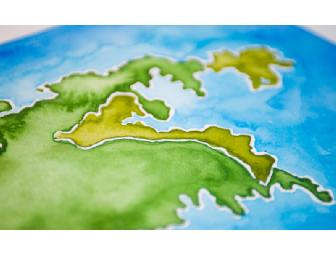 Original watercolor painting - St. John Map