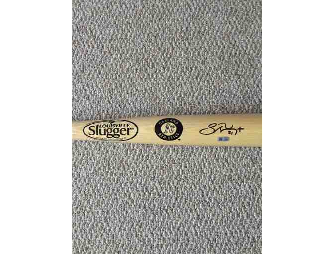 Stephen Vogt Autographed Baseball Bat Oakland Athletics
