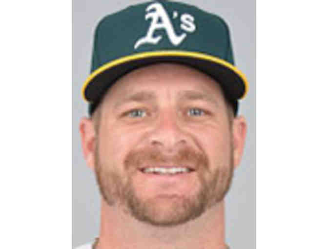 Stephen Vogt Autographed Baseball Bat Oakland Athletics