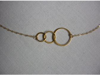 14k Gold Necklace 'Mod Circles' necklace