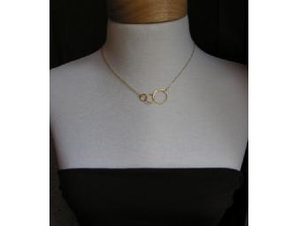 14k Gold Necklace 'Mod Circles' necklace