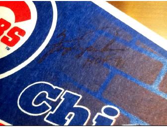 Autographed Fergie Jenkins Pennant and Cubs Banner