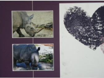 Big Hearts Big Love painting by 'Mondo' and 'Maggie' Southern White Rhinoceros