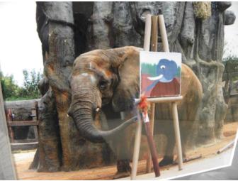 'March of the Elephants' Painting by 'Edie', African Elephant