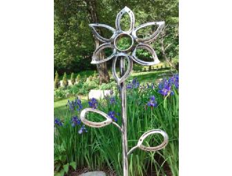 Recycled Horseshoes Garden Sculpture