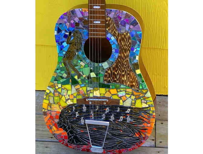 'Music in Her Hair' Mosaic Guitar Covering