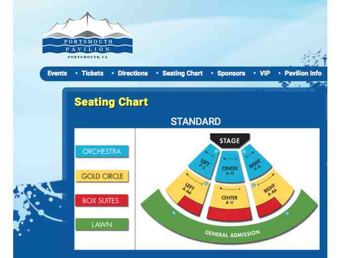 Four (4) VIP Box Seats to the Portsmouth Pavilion Summer Concert Season