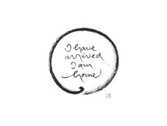 Thich Nhat Hanh: 'I have arrived I am home' Framed Print