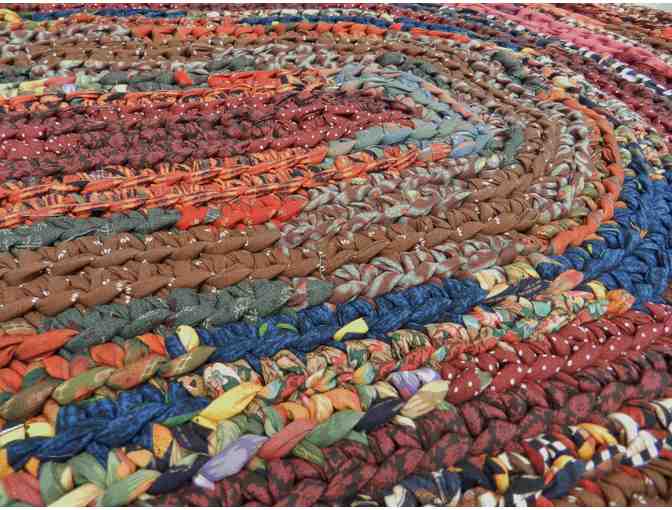 Hand Crocheted Oval Cotton Rug