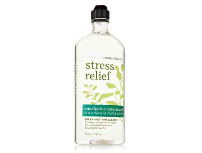 Bath and Body Works Spa Stress Relief Aromatherapy Package - Lotions, Candle, Candleholder
