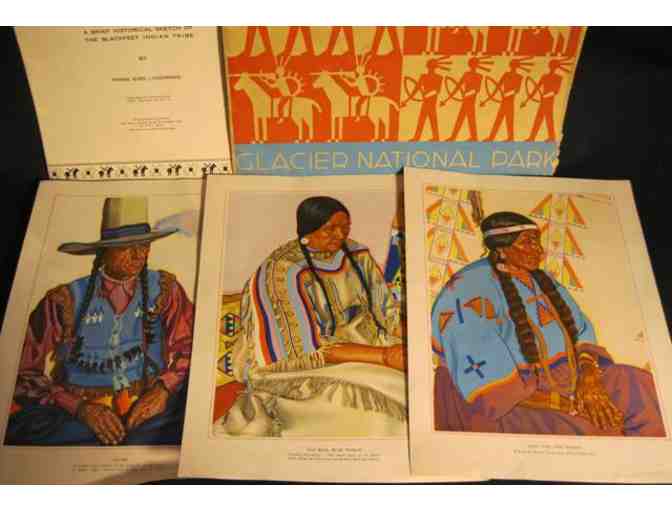 Set of 12 prints, 'Blackfeet Indians of Glacier National Park,' 1940