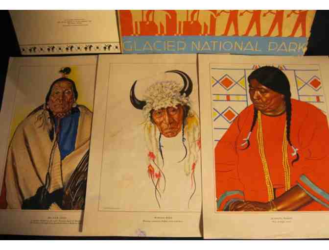 Set of 12 prints, 'Blackfeet Indians of Glacier National Park,' 1940