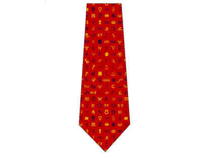 Red Tie with Brands