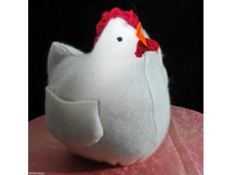Merino felted 'Henny Penny' with baby chicks