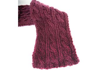 Reverse Cable Scarf - Hand-Knit by Professor Gretchen Flint