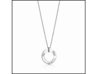 Tiffany 1837 Motif Sterling Silver Circle Pendant Necklace