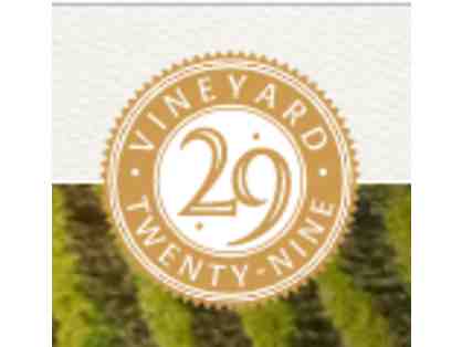 Vineyard 29 - Wine Tasting for Six people and a bottle of Cabernet Sauvignon