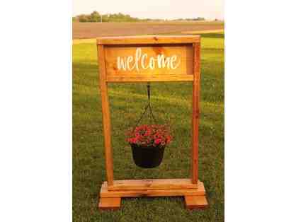 Welcome Hanging Plant Stand
