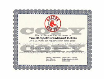 Boston Red Sox Batting Practice and Game Tickets