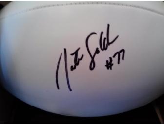 Patriots Player Nate Solder Autographed Football