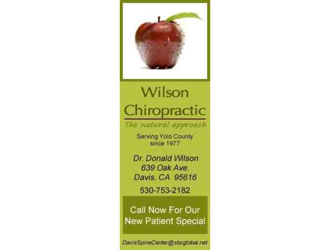 Consultation, exam, & treatment plus four office visits w/ Wilson Chiropractic in Davis