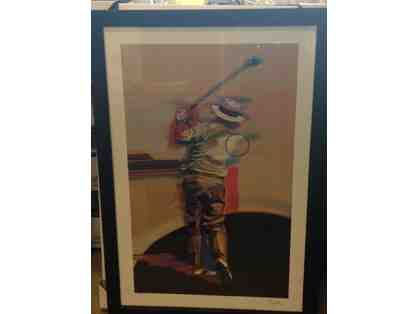 Back View of golfer Lithograph By Bill Hall #274 of 400