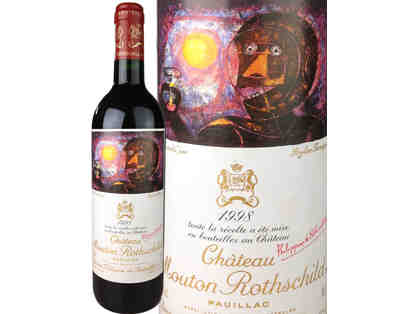 Bottle of 1998 Chateau Mouton Rothschild Red Bordeaux Wine