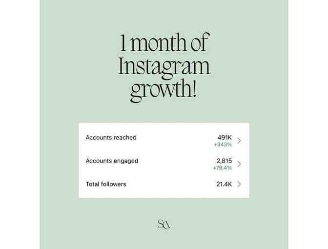 1 Month of Instagram Brand Management and Content Creation by Social Disrupt