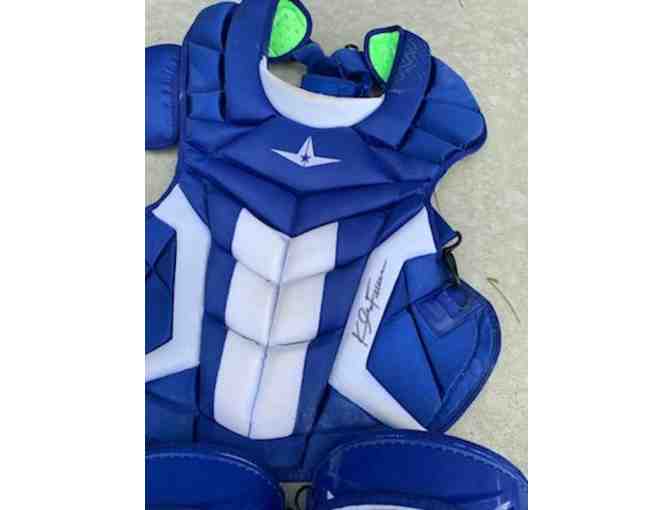 Kyle Farmer Signed Game-Used Catcher's Gear